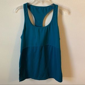 Fabletics Teal Racer Back Tank Active Top L/XL